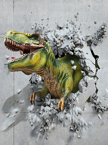 Фотообои динозавр Divino Decor Фотопанно 2-х полосные H-092